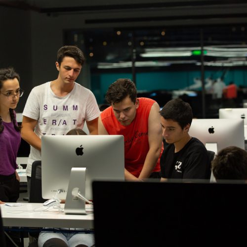 Team work in a cluster of the 42 campus in Yerevan