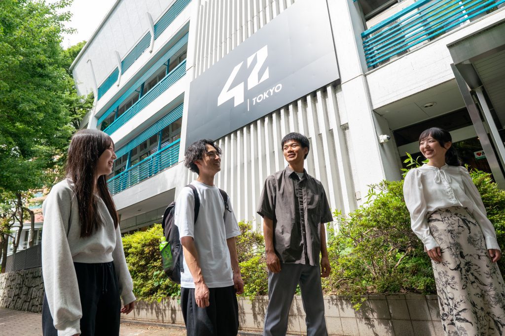 4 42 Tokyo Students talking outside